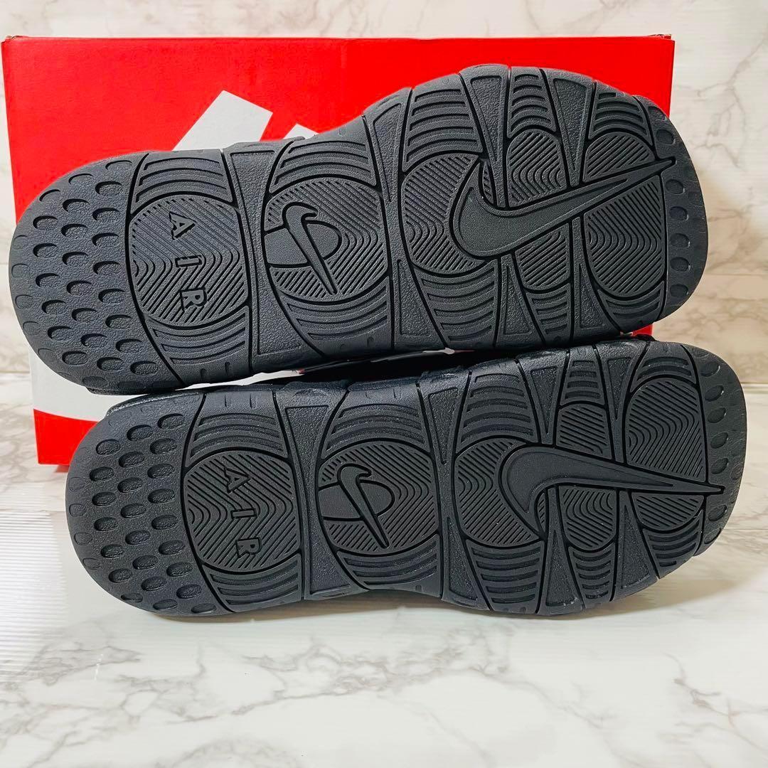 箱付き新品【27cm】NIKE エア モア アップテンポ スライド 黒 モアテン