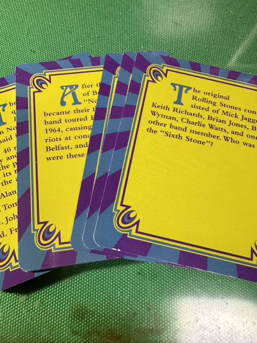 1960’s ROCK ‘n’ ROLL AQUIZ DECK KNOWLEDGE CARDS（ロック知恵比べゲーム）の画像4