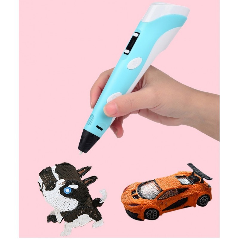 3Dペン　USBケーブル付き　フィラメント3色付き　パープル　知育玩具　箱付き_画像3