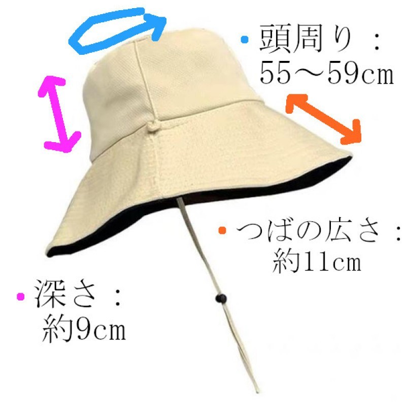  reversible bucket hat hat small face effect UV cut sunshade wide‐brimmed Korea 