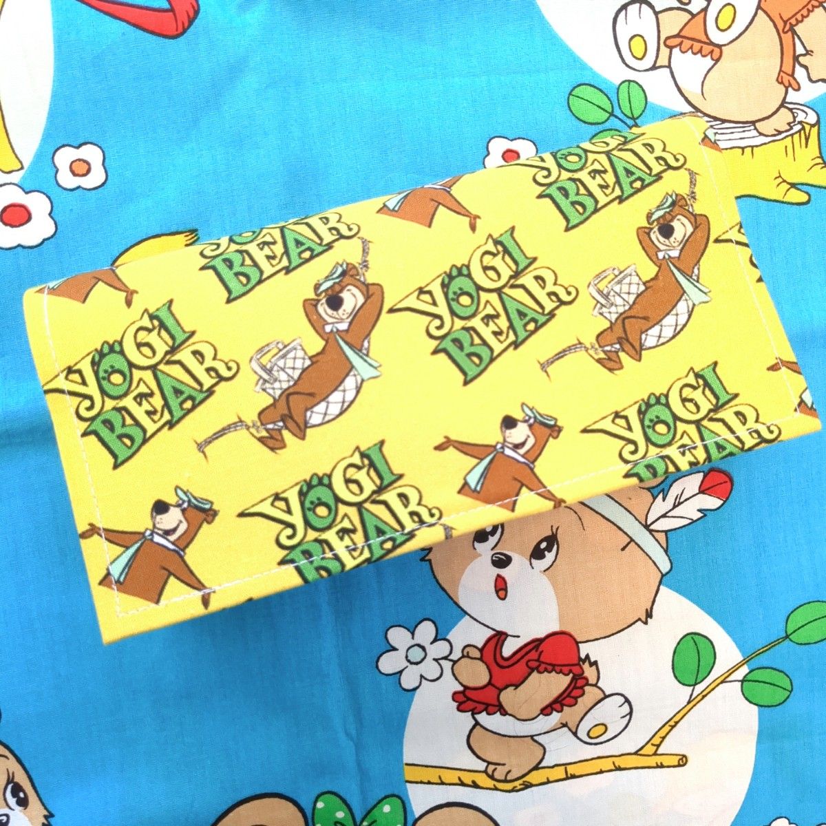 ヨギベア長財布 黄色ポーチ ハンドメイド財布