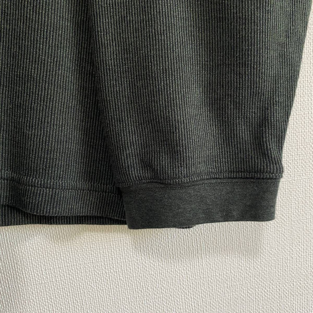 アメリカ古着　HAGGAR サーマルカットソー　ヘンリーネック　ワッフル　長袖　Tシャツ　ロンT　XXL ビッグサイズ　【P398】_画像7