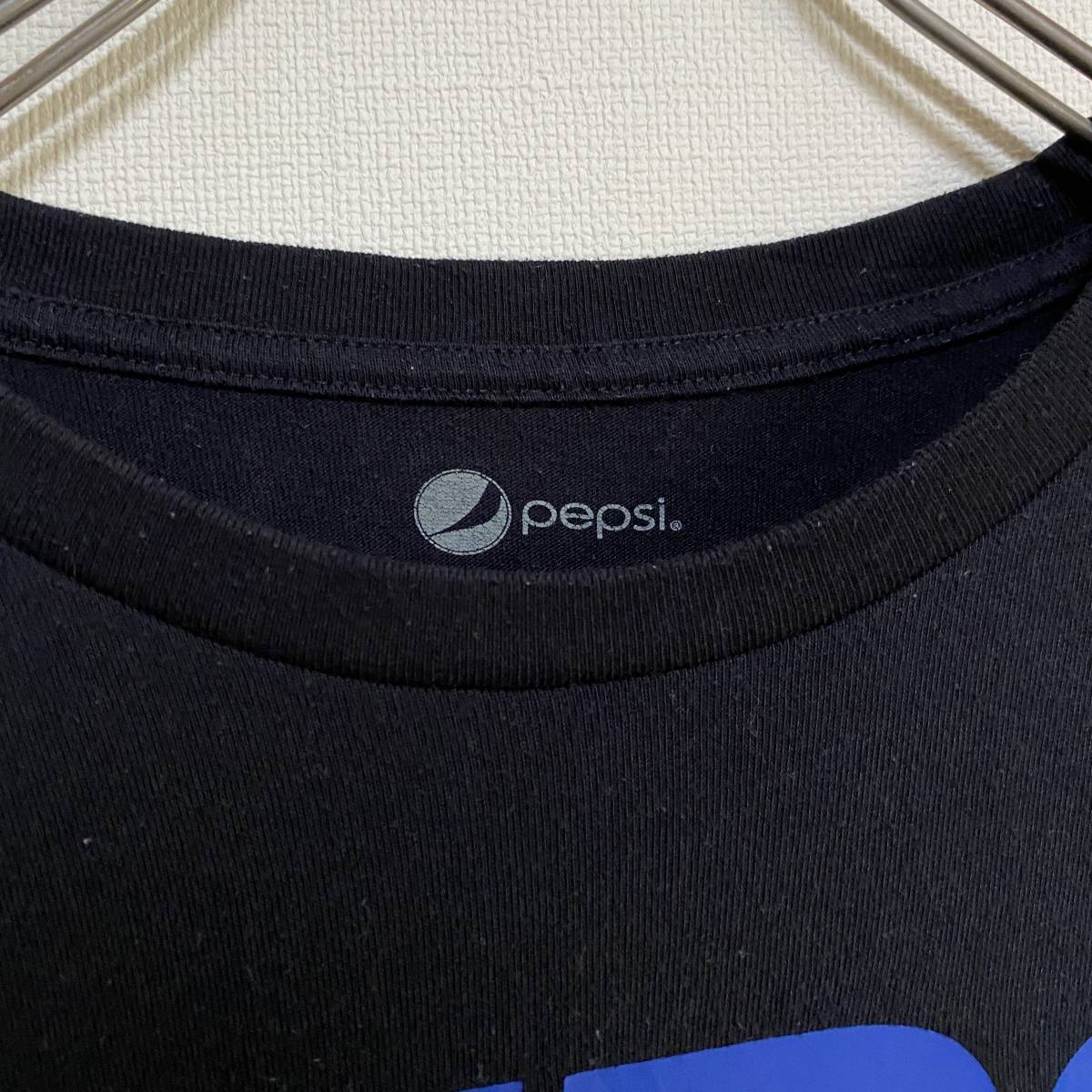 アメリカ古着　PEPSI ペプシ　企業物　長袖　Ｔシャツ　ロンＴ　Mサイズ　ブラック　ヴィンテージ　【P469】