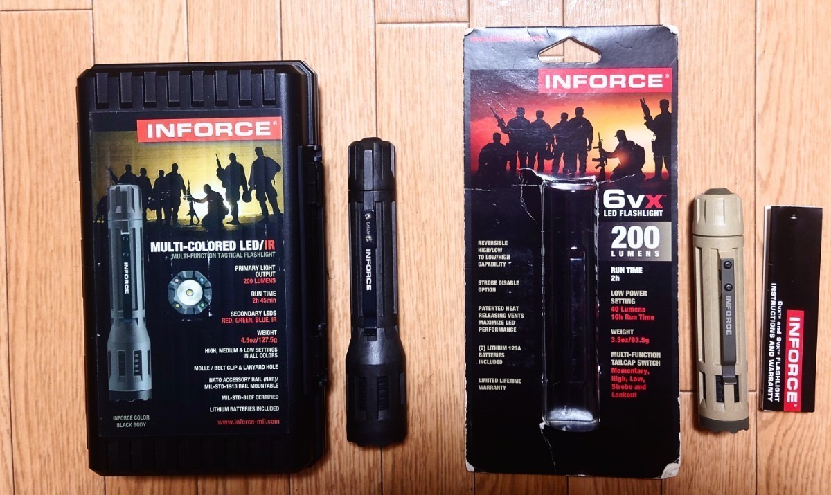 品多く INFORCE INF-6VX-S-W & INF-B-W-RGBIR セット LEDタクティカル