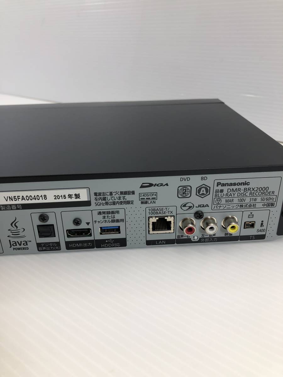 *Panasonic Panasonic BD магнитофон DMR-BRX2000 HDD 2TB б/у товар 2015 год *