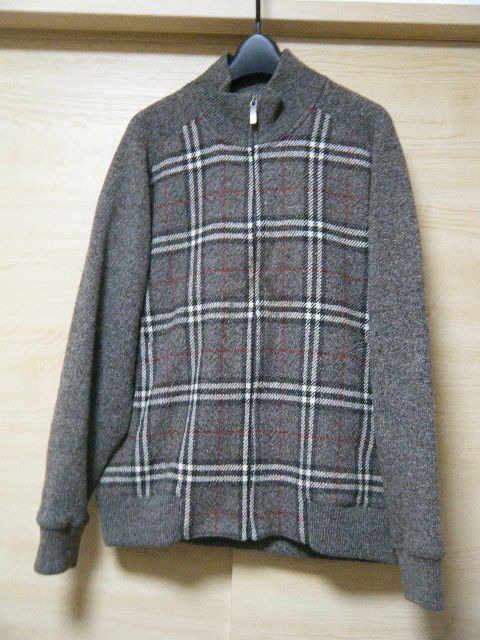 BURBERRY 羊毛ジャンパー ジャケット サイズM A0012 茶系の画像1