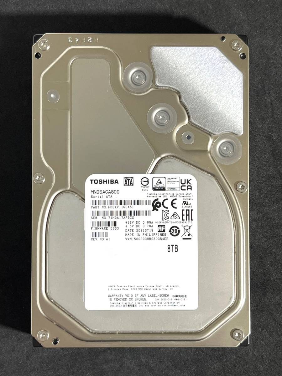 公式サイト 【送料無料】 ☆ 8TB ☆ TOSHIBA / MN06ACA800 【使用