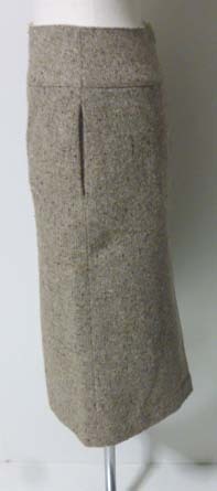 crolla アクアガール 36 スカート ウール混 茶色ベージュ色 日本製　ワールド　秋冬向き_画像6