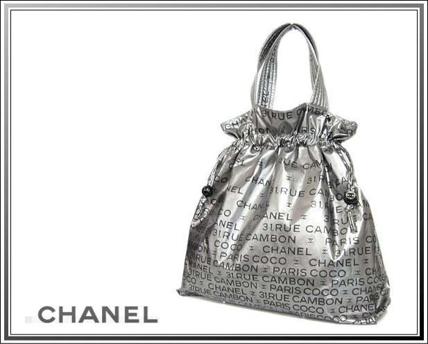 ☆美品CHANEL/シャネル 巾着型トートバッグ アンリミテッド シルバー