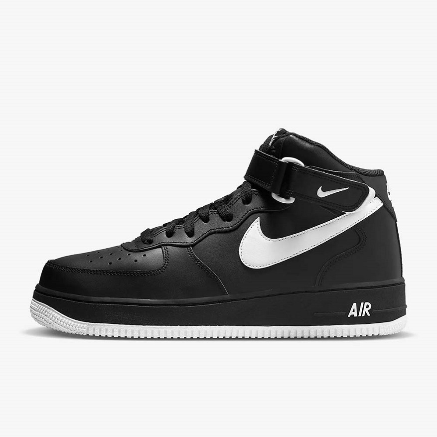 ナイキ エア フォース１ ミッド ’07 定価14300円 27.5cm ブラック/ホワイト 黒 白 AIR FORCE 1 MID ’07 メンズ スニーカー_画像3