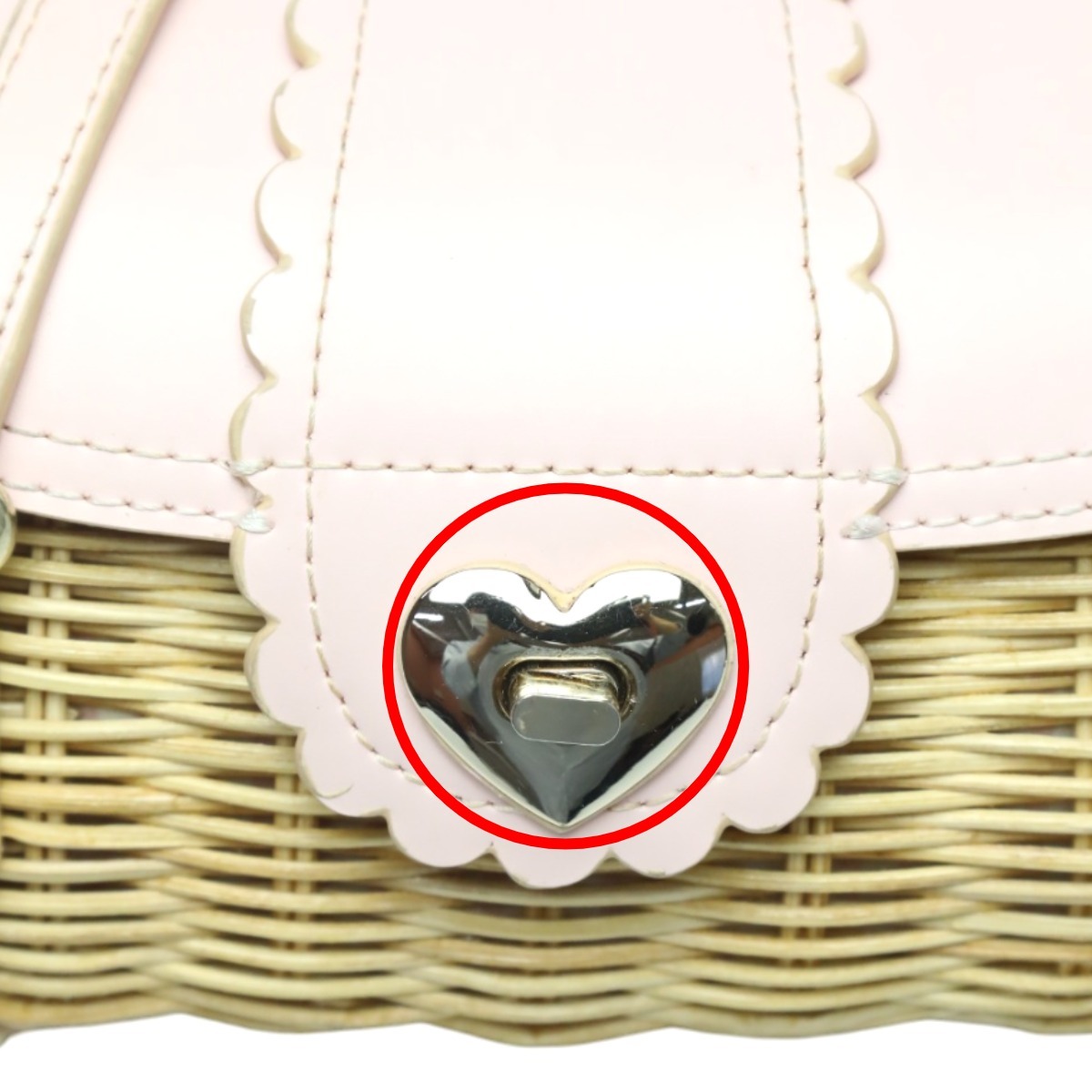  Pinky Girls handbag leather LUX basket bag PinkyGirls Pink Lady -s used 