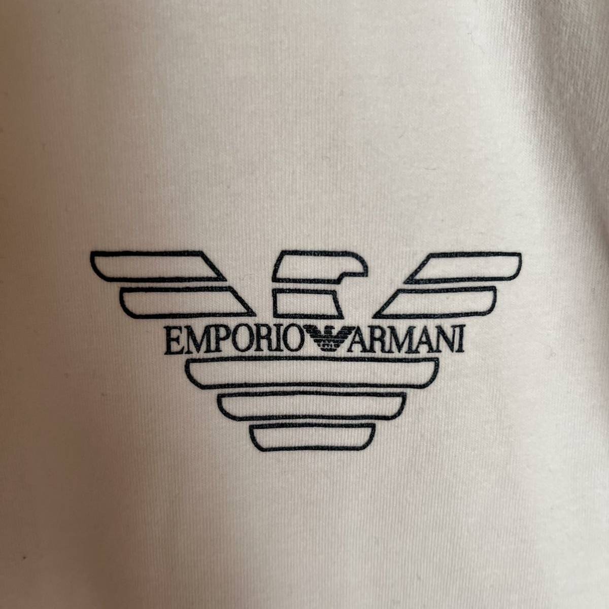 EMPORIO ARMANI エンポリオアルマーニ 半袖Tシャツ プリント Vネック 白 レディース Ｍサイズの画像5