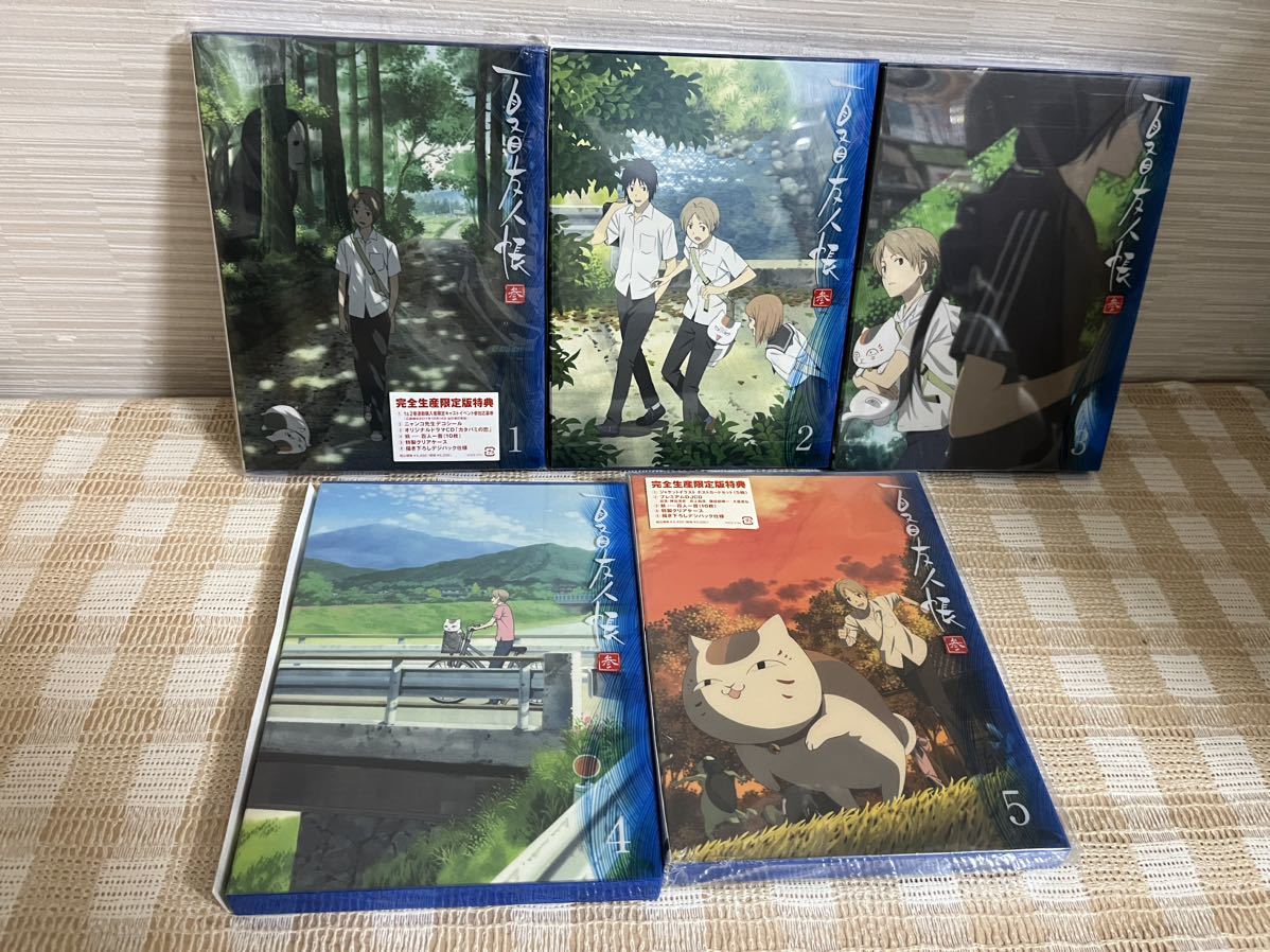  Natsume's Book of Friends три первый раз все 5 шт комплект DVD быстрое решение бесплатная доставка 