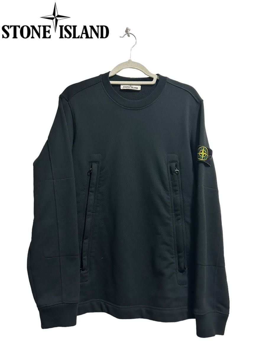 STONE ISLAND double zip pocket crewneck 21ss ダブルジップポケットスウェット