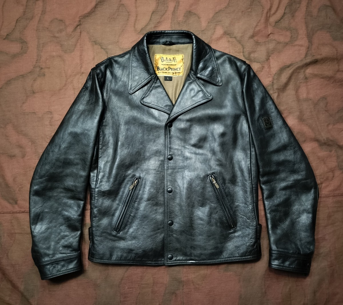 Belstaff Black Prince leather 　レザー　ライダース　L uk40 ベルスタッフ　ブラックプリンス　イタリア製　ルイスレザー