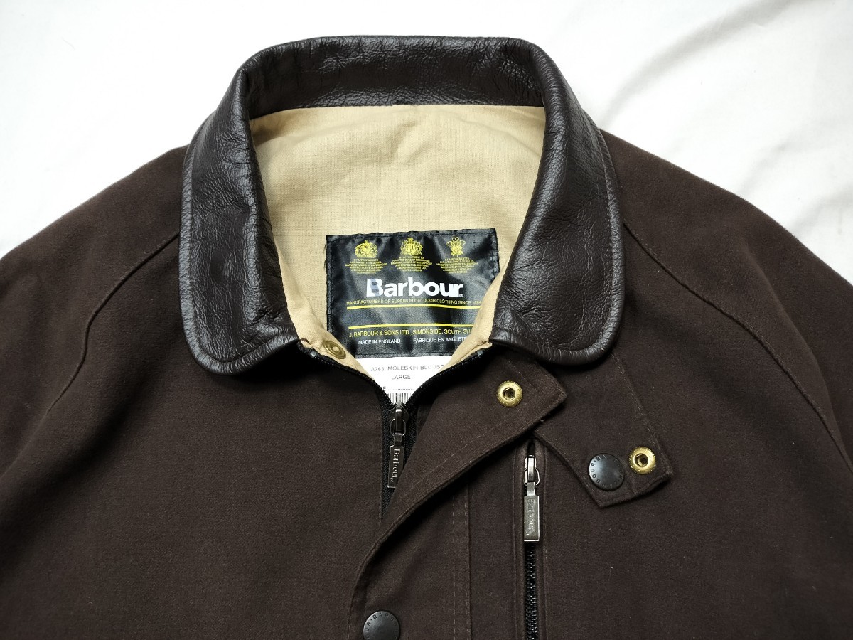 90s BARBOUR moleskin blouson L 希少 ブラウン バブアー 90s BARBOUR moleskin blouson L 希少 ブラウン バブアー