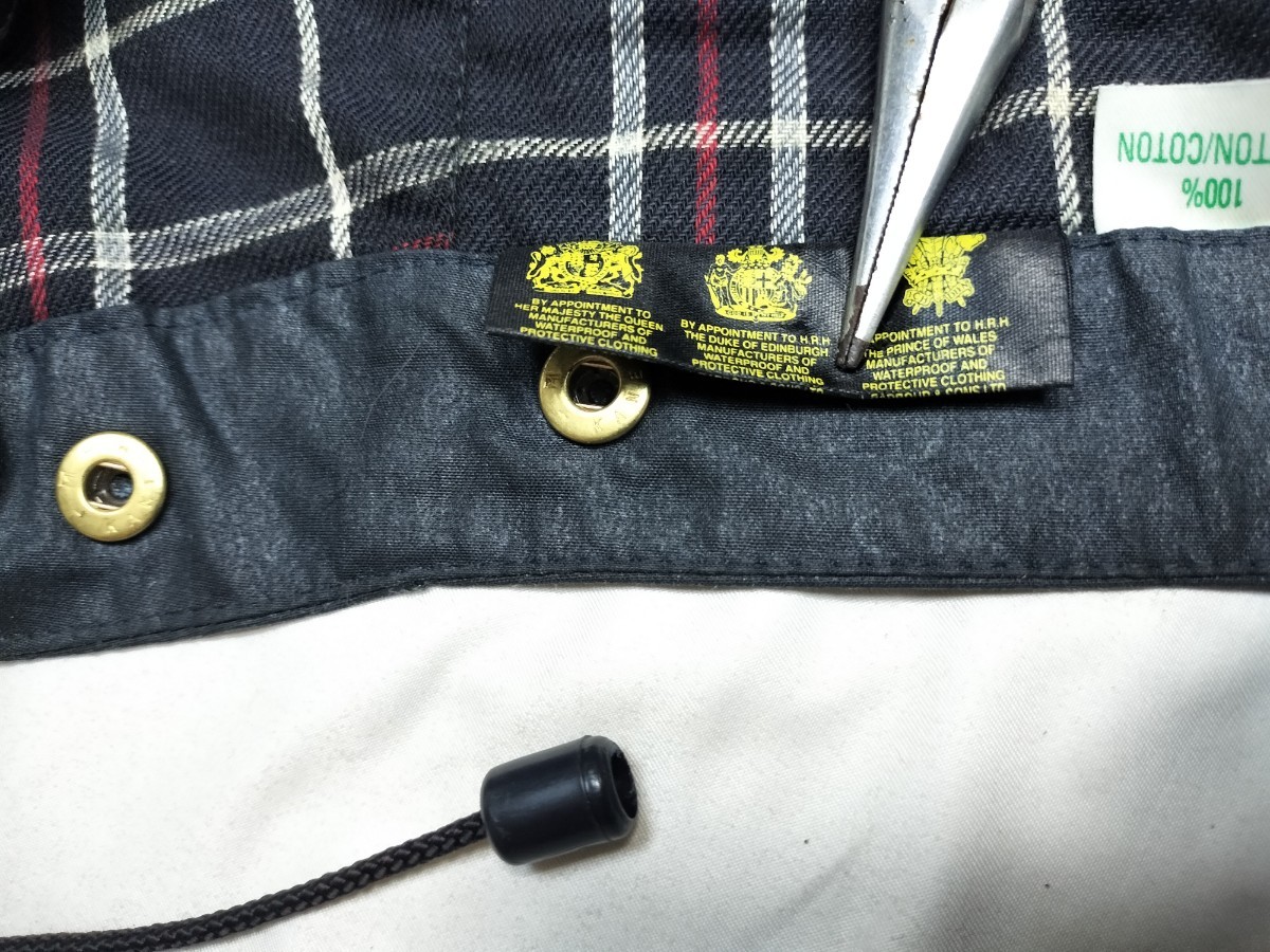Deadstock“ 80s Barbour バブアー フード ネイビー 1988 border