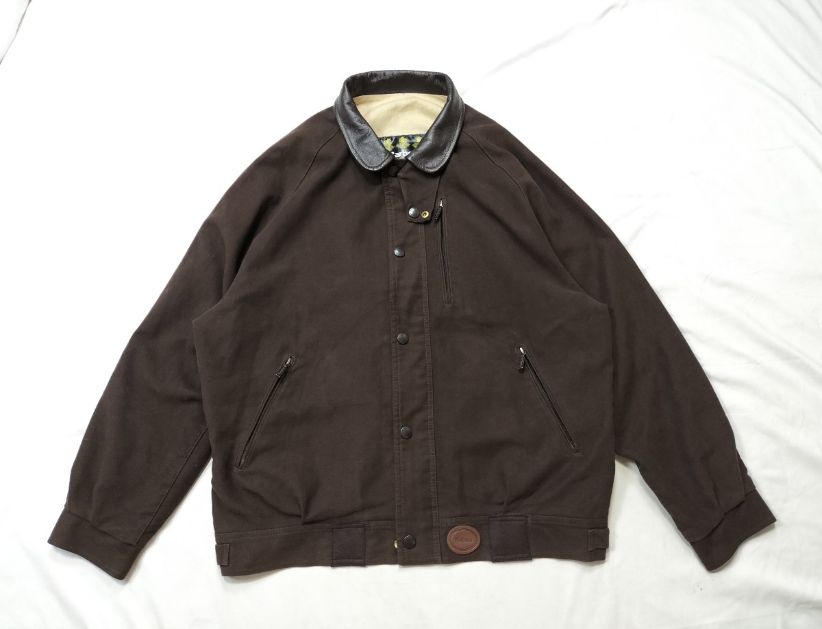 90s BARBOUR moleskin blouson L 希少 ブラウン バブアー 90s BARBOUR moleskin blouson L 希少 ブラウン バブアー