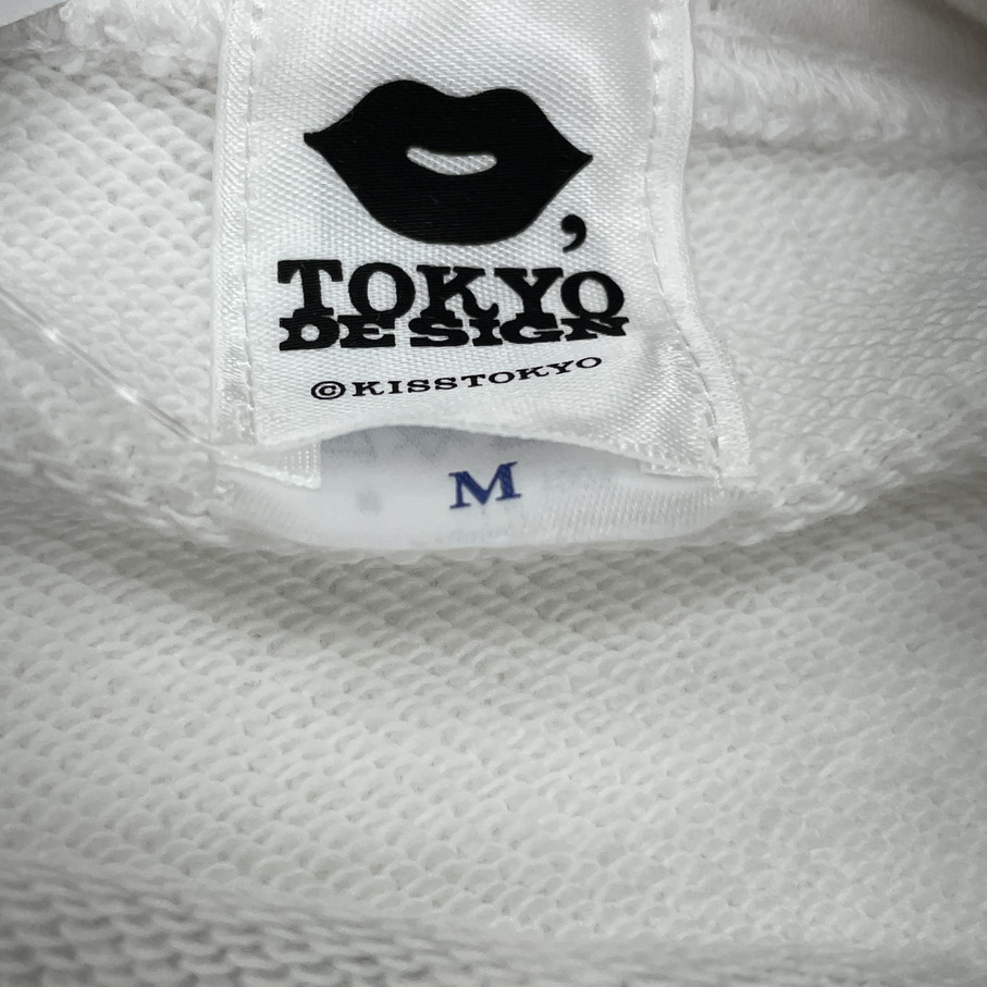 未使用品 /M/ KISS,TOKYO ホワイトメッセージパーカー ポップ東京 タグ レディースメンズ アウトドア ストリートカジュアル キストーキョー_画像8