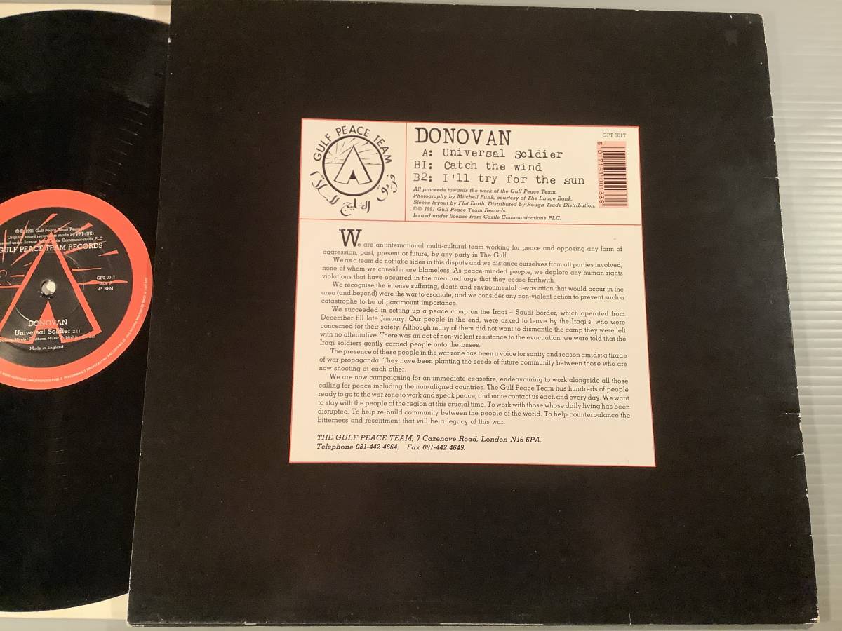 LP(英盤・12インチ・シングル)●ドノバン DONOVAN/Universal Soldier●良好品！_画像2