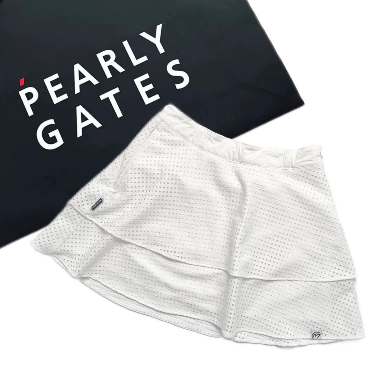 Pearly Gates パーリーゲイツ プリーツ フリルスカート ホワイト