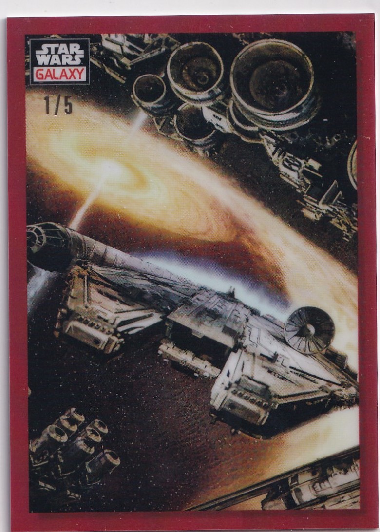 2023 TOPPS STAR WARS GALAXY FLIGHT OF THE MILLENIUM FALCON 54 RED REFRACTOR #1/5 5枚限定 SSP
