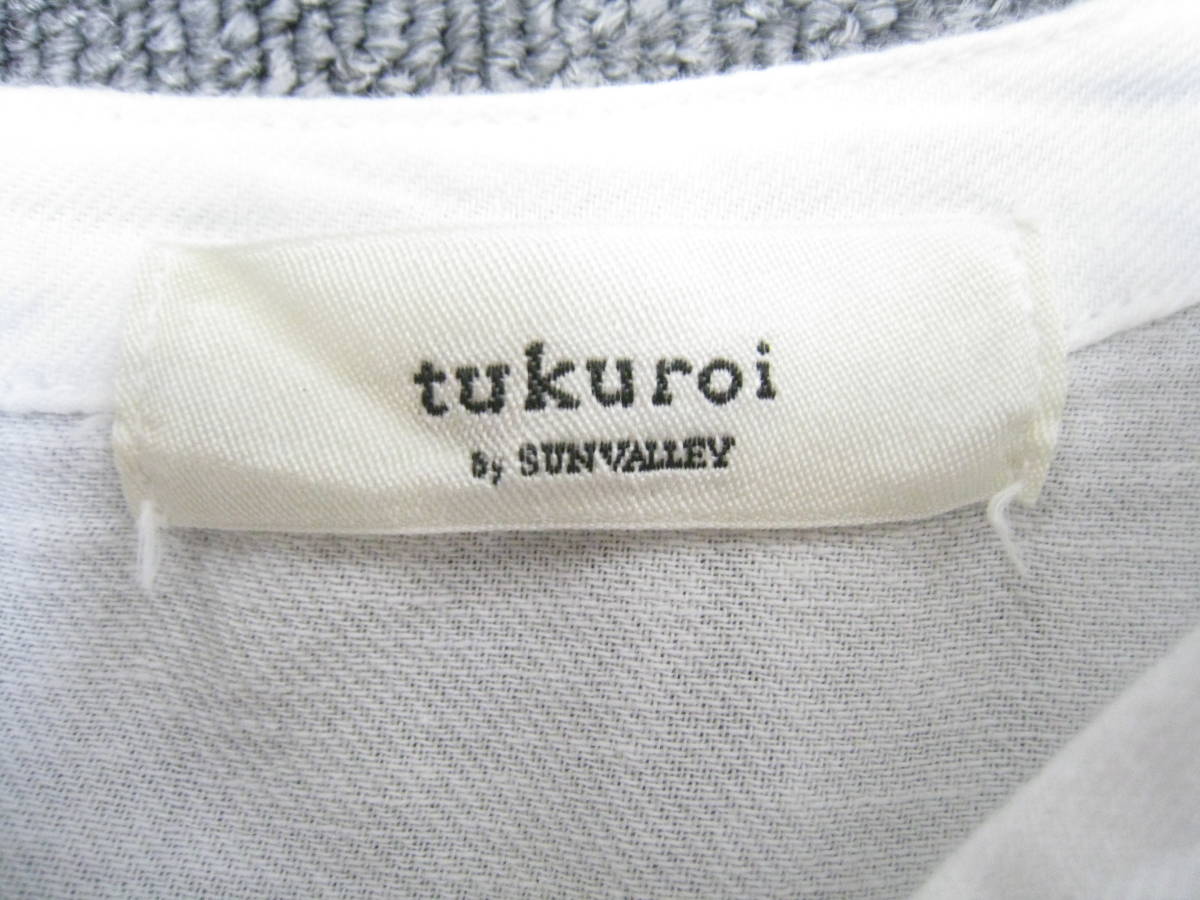 tukuroi by SUNVALLEY◆ツクロイ サンバレー コットン リネン ゆったり オーバーサイズ プルオーバー ブラウス レディース サイズM_画像8