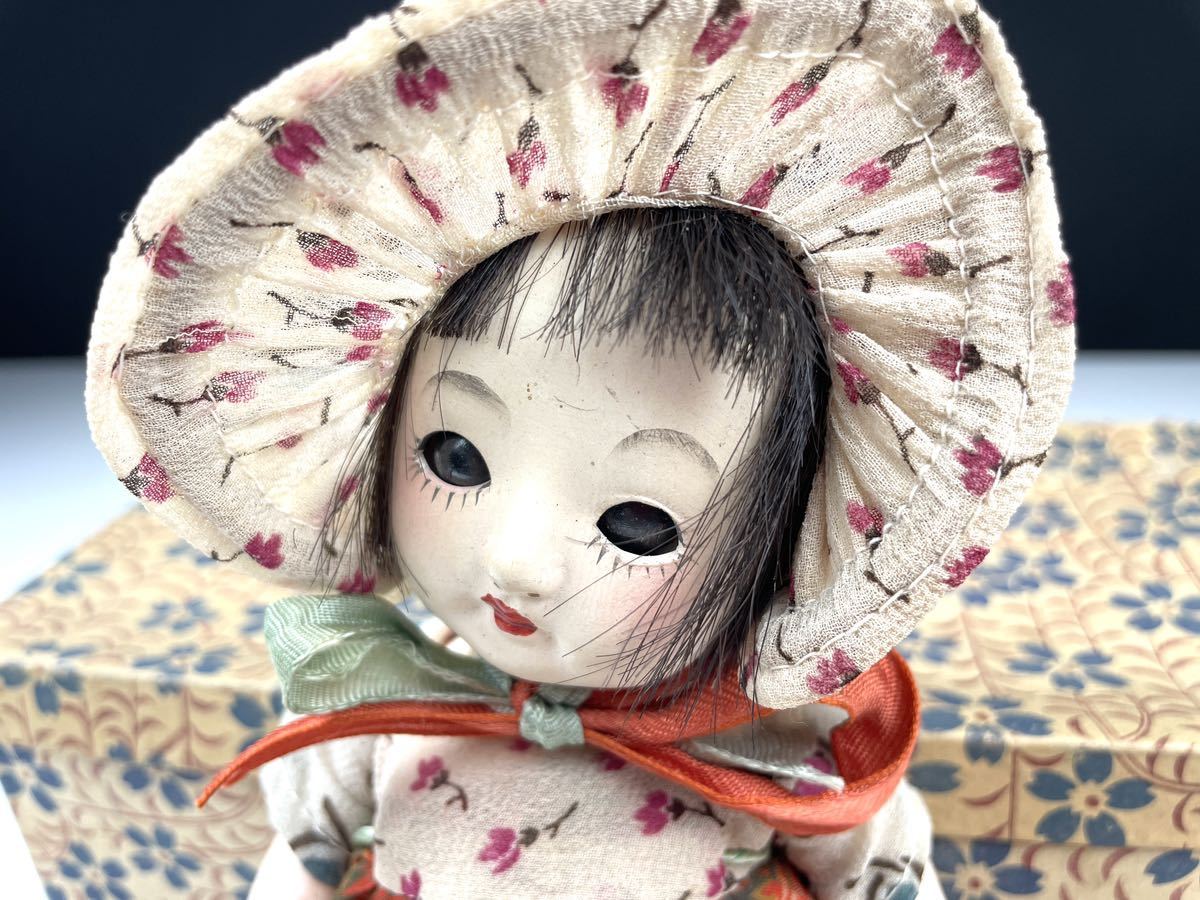 【サクラビスク】眠り人形 昭和レトロ ビスクドール 和人形（20230903G）