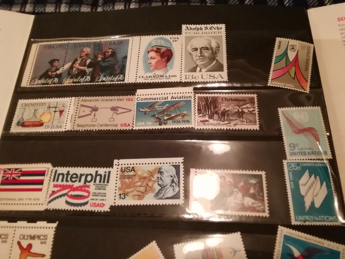 北アメリカの古い切手集　1976 外国切手　ミントセット_画像3