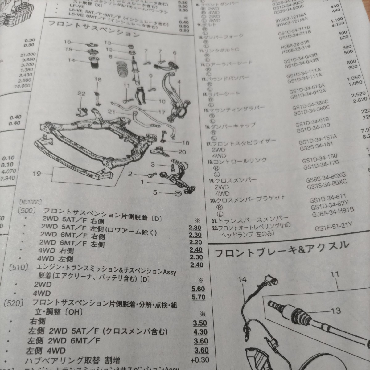 0×[ parts guide ] Mazda Atenza sedan / sport (GH series ) H19.12~ 2010 year version [ out of print * rare ]