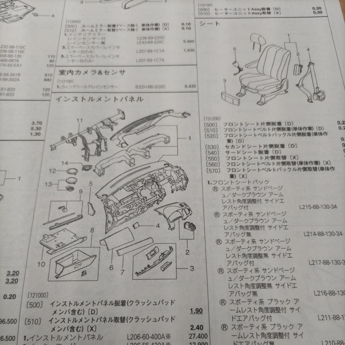 0×[ parts guide ] Mazda MPV (LY series ) H18.2~ 2010 year version [ out of print * rare ]