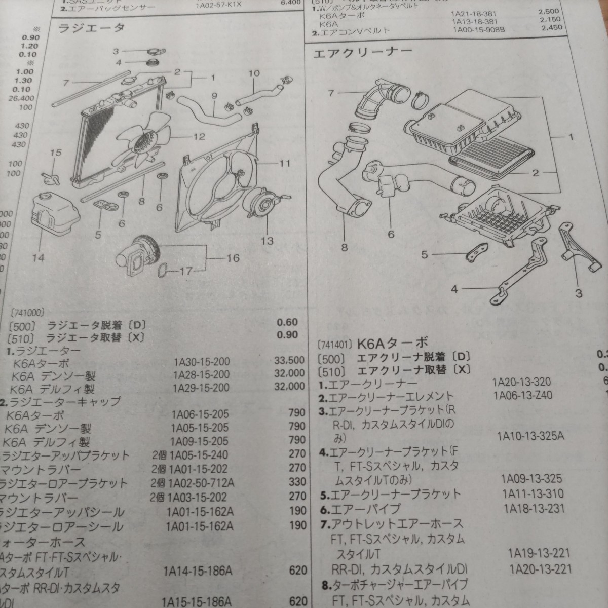  〇×【パーツガイド】　マツダ　ＡＺワゴン　(ＭＪ２１・２２系)　H17.9～　２０１０年版 【絶版・希少】_画像7