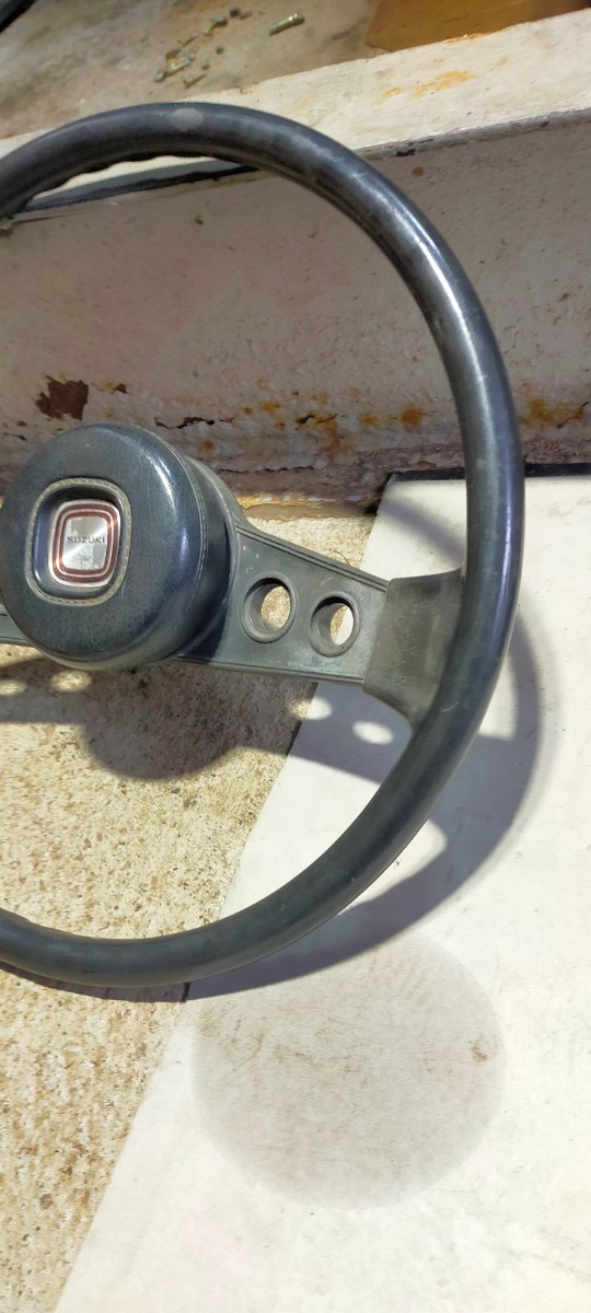 SJ30 Jimny previous term original steering gear steering wheel rare horn button 