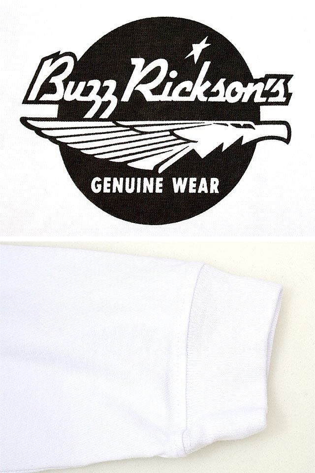 BUZZ×PEANUTSロングTシャツ「keep 'em Fllyin'」◆BUZZ RICKSON'S ホワイトLサイズ BR69277 バズリクソンズ スヌーピー_画像3