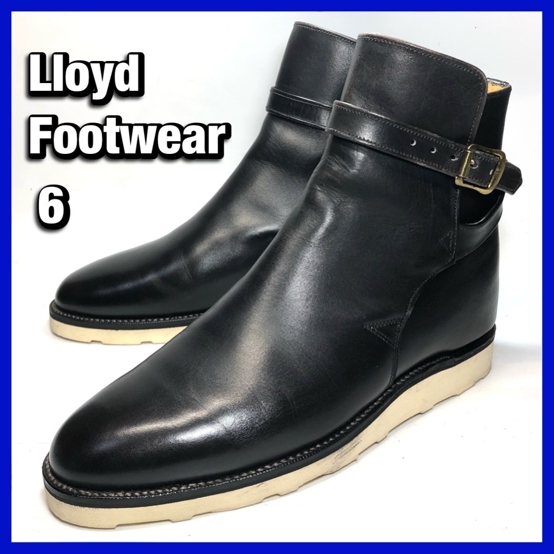 Lloyd Footwear 6 約25cm メンズ 黒 ブラック ジョッパーブーツ 英国製 革靴 レザー シューズ 本革 中古 *管理JAJ0195_画像1