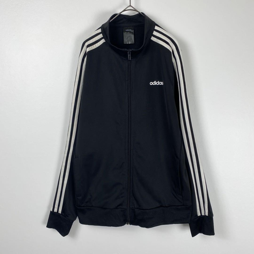 最大15%OFFクーポン adidas 古着 ロゴプリント L 黒 トラック