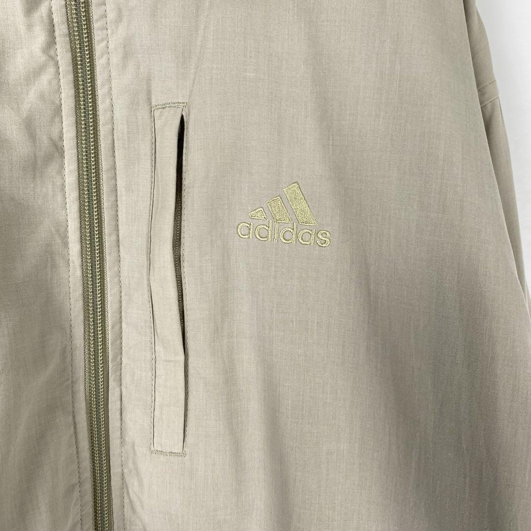 00s adidas ロゴ刺繍 シンプル ナイロンジャケット XL S239｜PayPayフリマ