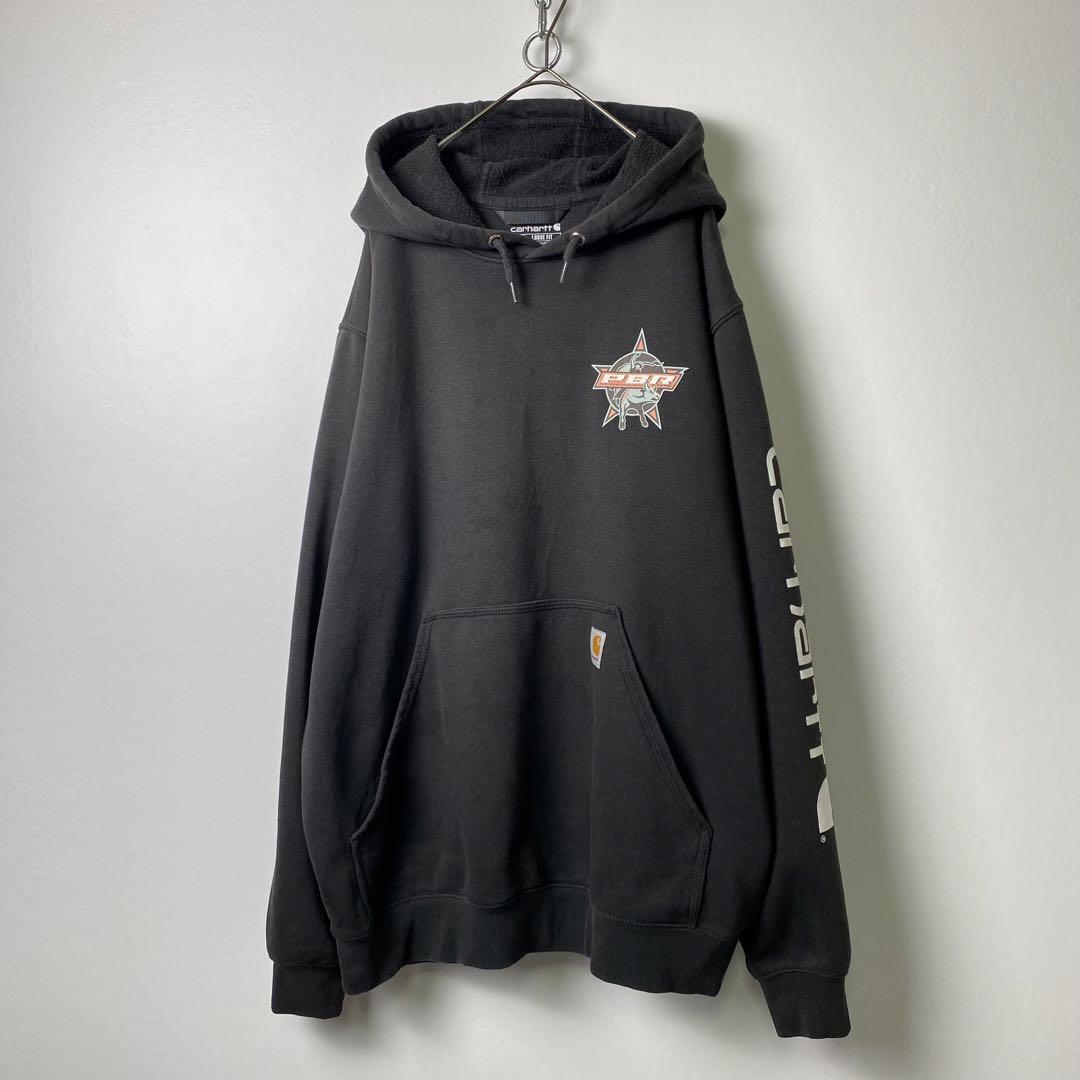 オンライン限定商品】 カーハート 袖ロゴ バックロゴ 闘牛 プル