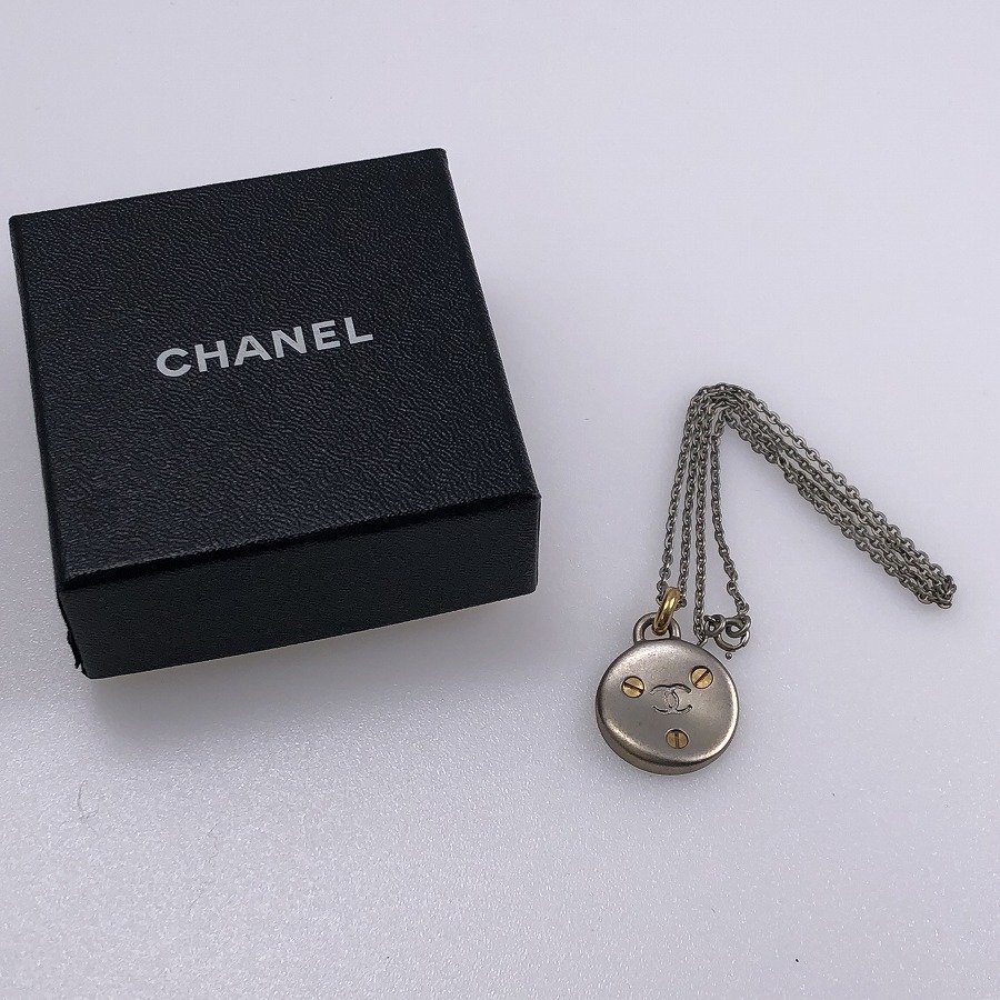 大特価!! CHANEL シャネル 箱付き[327310 P刻印 98 シルバー×ゴールド