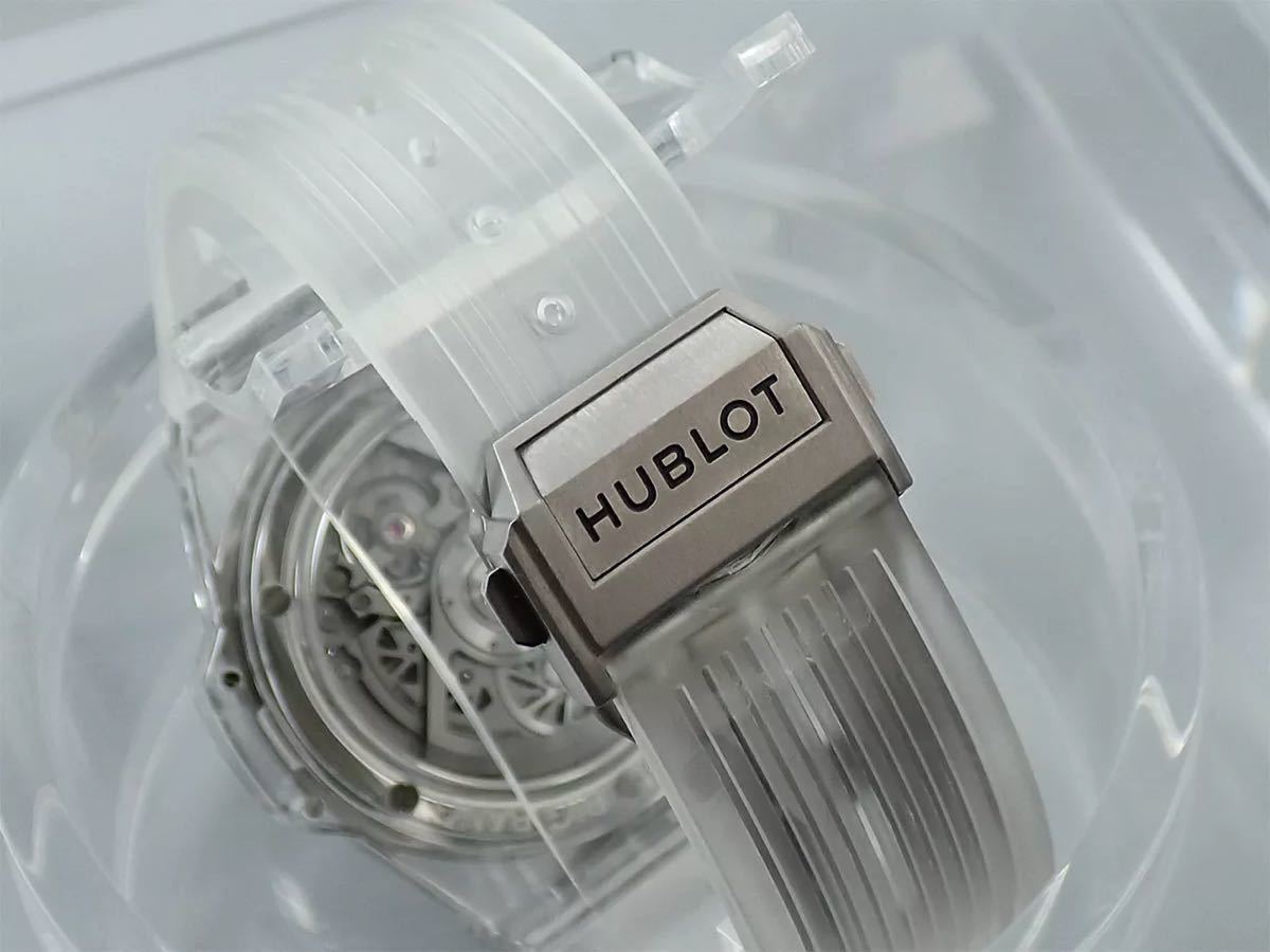 20日迄限定割引ウブロ (HUBLOT) ビッグバン ウニコ サファイアバゲット Ref.411.JX.4802.RT.1904 スケルトン文字盤