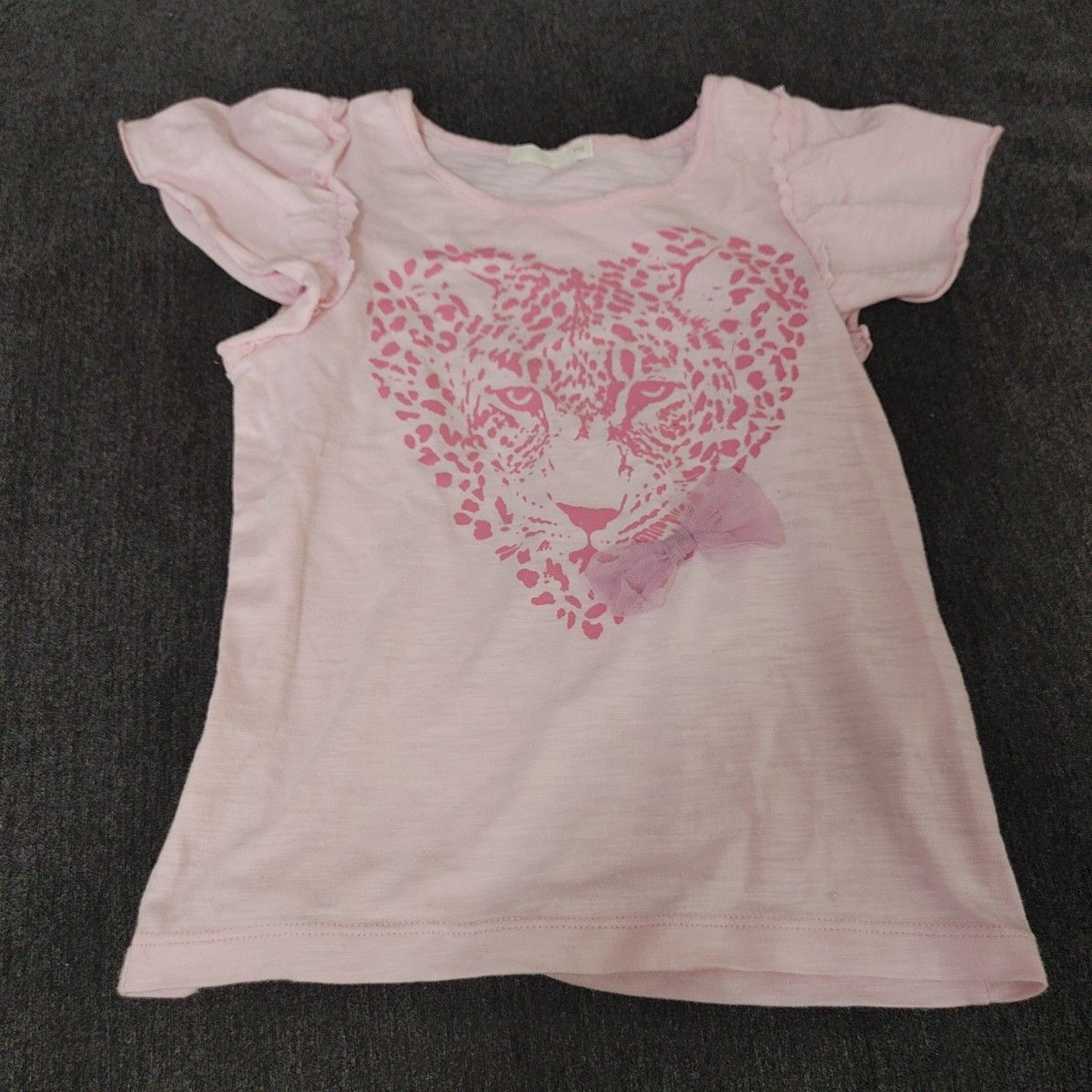 110　ピンク　ヒョウ　アニマル　半袖　Tシャツ　女の子　幼児服 半袖Tシャツ