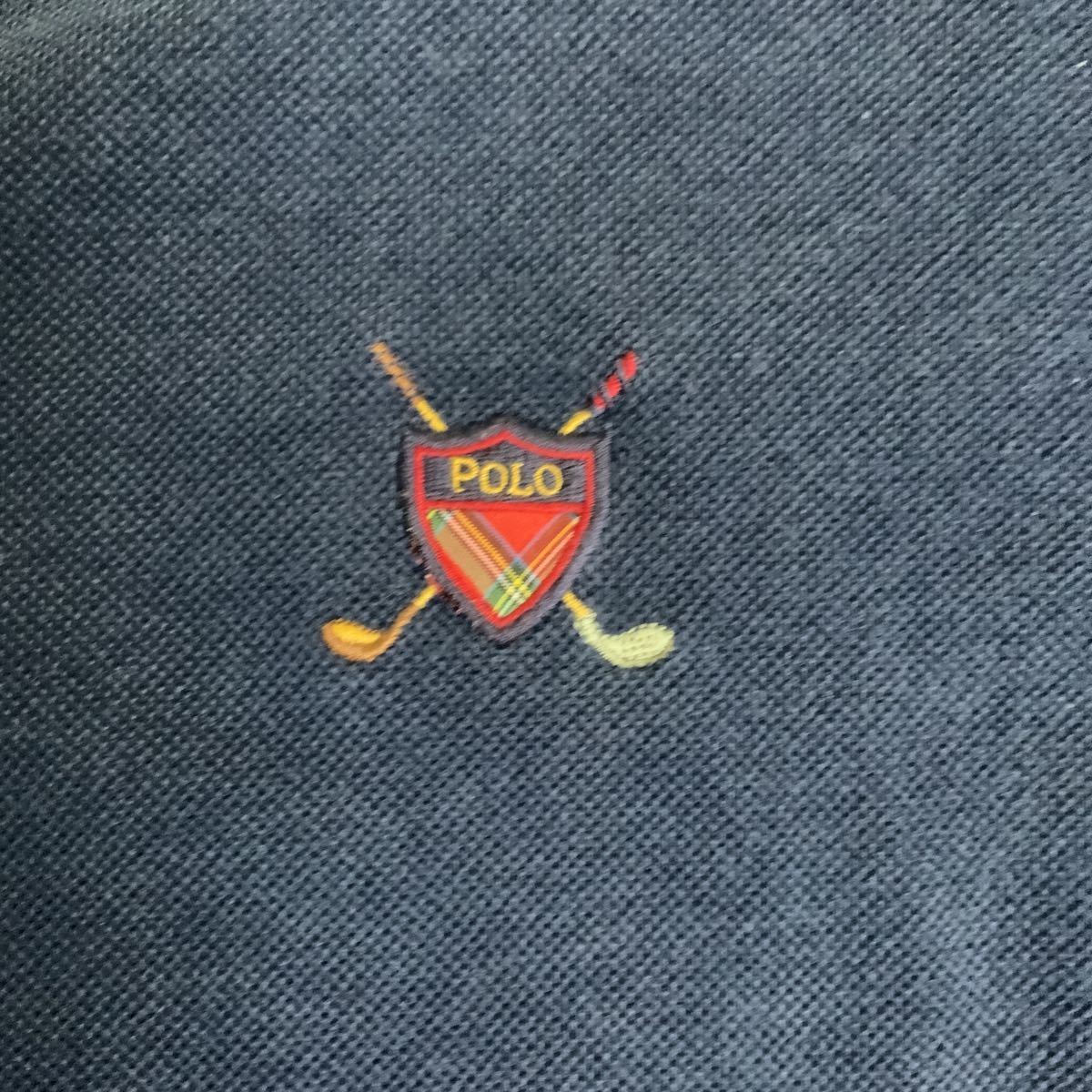 Polo golf Ralph Lauren V шея тренировочный футболка б/у одежда темно-синий цвет мужской M