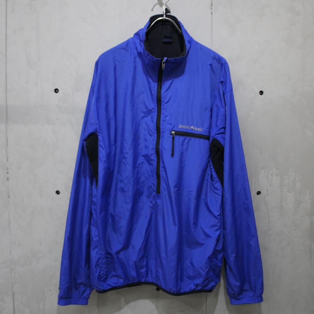 【90年代 mont-bell】モンベル ハーフジップ ナイロンジャケット CLIMALITE 銀タグ BLUE/L half zip nylon jacket マウンテンパーカー