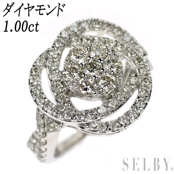 国内配送】 K18WG ダイヤモンド SELBY 1.00ct リング ホワイトゴールド