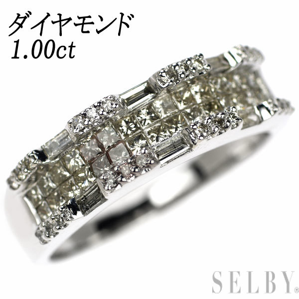 国内発送】 K18WG ダイヤモンド リング 1.00ct 出品3週目 SELBY