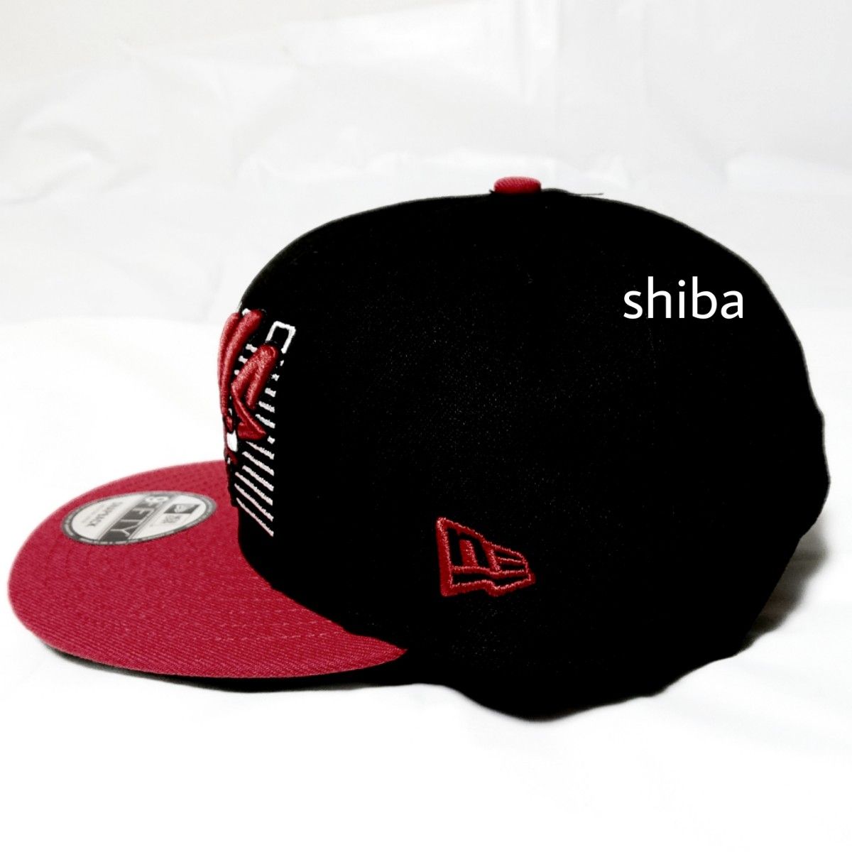 NEW ERA ニューエラ 正規品 キャップ 帽子 9FIFTY 黒 ブラック 赤 レッド NBA シカゴ ブルズ M/Lサイズ