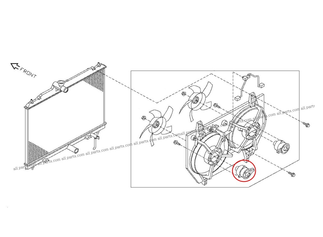 保証/即納【送料無料】新品 電動 ファンモーター【C25 セレナ 左側 助手席側】C25 NC25 CC25 CNC25【21487-CY000 868000-0060】ISO認証工場_画像3