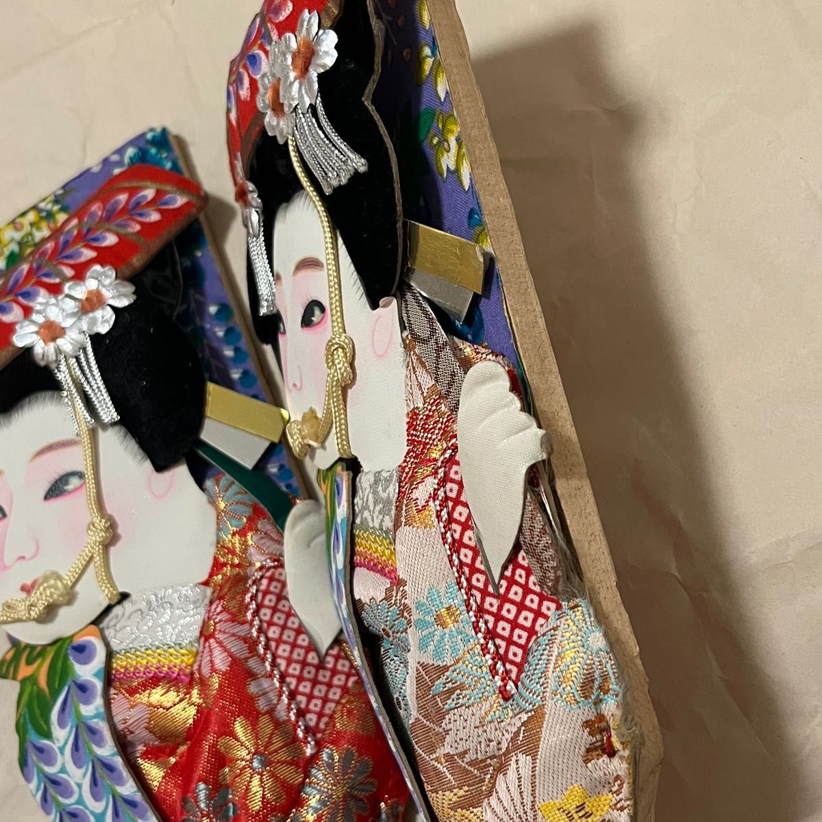 羽子板 立体 昭和レトロ 正月 飾り 日本人形 羽付 かんざし付