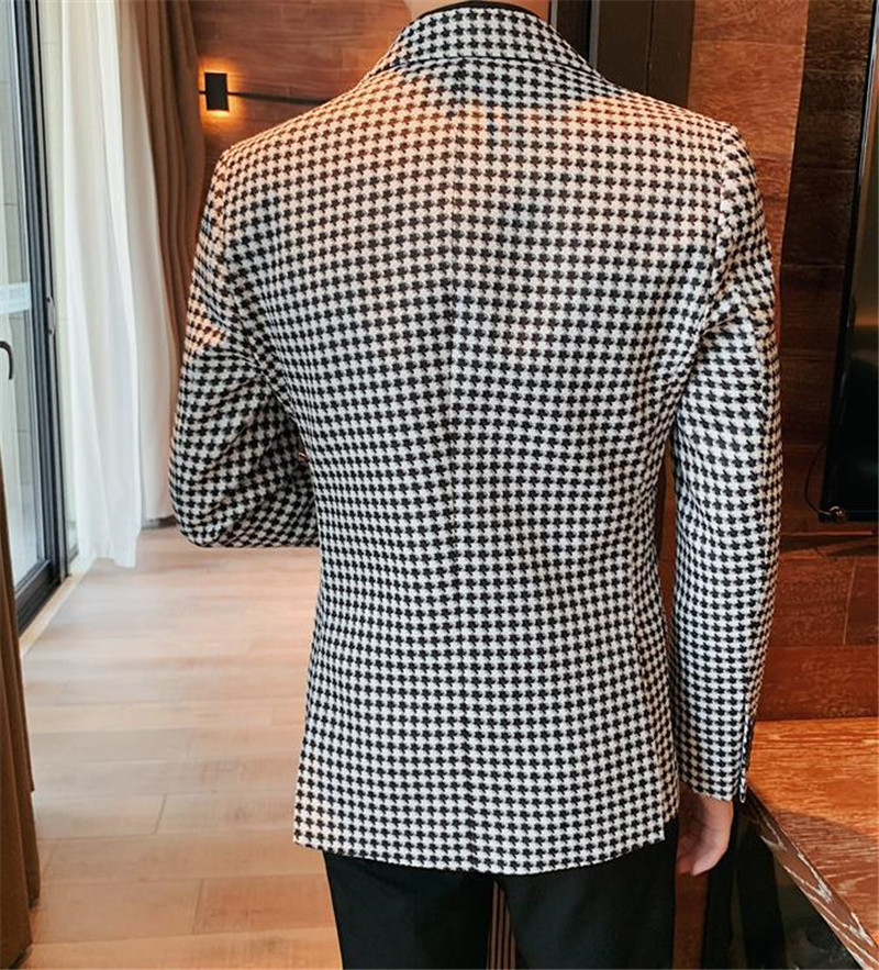 テーラードジャケット メンズ 千鳥格子柄 ジャケット春秋服 テーラードジャケット メンズ 千鳥格子柄 ジャケット春秋服
