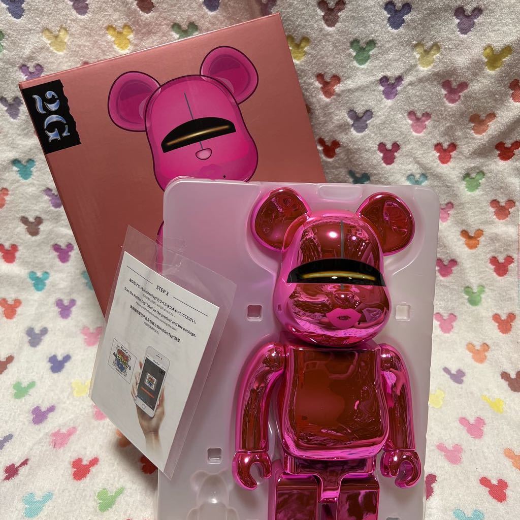 BE@RBRICK SORAYAMA × 2G PINK GOLD Ver. 400% ベアブリック 空山基 未使用_画像1